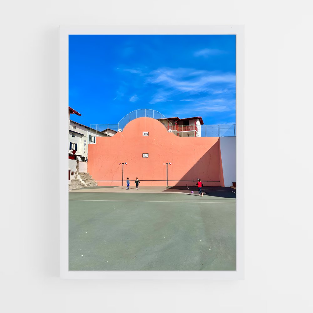 Poster Entre Terre et Ciel – affiche Pelote basque (vue 3)